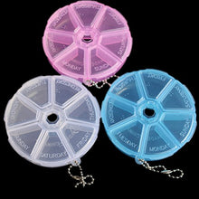 HEALLILY Portapillole settimanale Porta pastiglie Tascabile Contenitore Pillole Dispenser Pillole settimanale da Viaggio Portatile (Rosa)