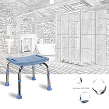 SETSCZY Sgabelli da Bagno, Sedia da Doccia Regolabile/Sgabello da Bagno con Gambe in Alluminio durevoli/con Protezione antimicrobica,Blu