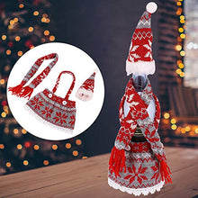 Minkissy 3 Pezzi di Natale Bottiglia di Vino Vestito Copertura Cappello Sciarpa Champagne Borse Decorazioni per Feste di Natale Rosso