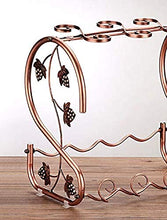 KANJJ-YU Portabottiglie in ferro da stiro, porta bicchieri da appendere a casa, porta bicchieri in stile europeo ornamenti interni da scrivania cucina cremagliera decorazioni Art Craft vino