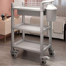 Quattro Ruote portatile strumento di archiviazione Carrello Scaffale, salone di bellezza in plastica cremagliera mobile luce e conveniente grande salone di bellezza a casa taglio di capelli grigio 54X