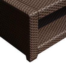 Outsunny Tavolino da Giardino Staccabile in Rattan 56x 56x 38cm Marrone