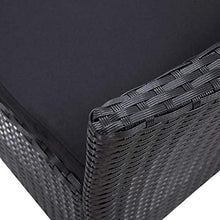 FAMIROSA Sedie da Giardino Set 2 pz Polyrattan Nero