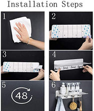 AINIYF Bagno Bagno Doccia Mensola Organizzatore Parete Punch Libero dell'Acciaio Inossidabile 304 del tovagliolo Gancio, 2 Formati, 2 Metodi di Installazione (Dimensioni: 500x108x110mm)