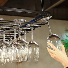 JHGJBJ Bottiglia di Vino/Supporto di Vetro Vino Shelf Ferro Shelf Hanging Tetto Cremagliera del Supporto Decorazione, Mensola da Kitchen Bar Bodega, Il Nero