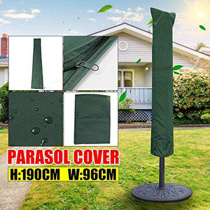 SISHUINIANHUA 190x96cm Patio per Esterni Copertura Protettiva Impermeabile con Cerniera per Cerniera per Cantilever Garden Parasol Copertura ombrelloni