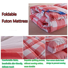 QXTT Materasso Letto Futon Matrimoniale E Singolo Pieghevole E Arrotolabile Materassi da Terra Alto 5cm Futon Trapuntato Salvaspazio per Campeggio Balconi Picnic,Pink-150x200cm
