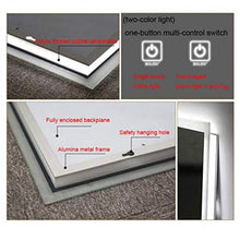 WQERLC Specchio a Muro, Specchio da Bagno a Led, Bagno Specchio Vanità con Lampada, Adatto per Bagno, Hotel, Servizi Igienici,60X100Cm.
