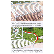 GaoF panchina per Il Tempo Libero per Balcone in Ferro battuto per Uso Domestico, panchina da Giardino per Esterni, panchina Vuota antiruggine con Struttura in ghisa, Adatta per Strada/Piazza/Prato