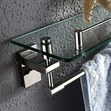 GDFEH Scaffale per Il Bagno Posaggio in Vetro Bagno Bagno Scaffale per Doccia WC Bagno in Acciaio Inox Acciaio Appeso Appeso Rack Asciugamani Rack Asciugamani 5.1x5.1x18.5 Pollici