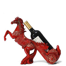 QinWenYan Rack Vino Salotto Scaffali Vino Armadietto del Vino Mostrano I Mestieri Creativi Cavallo Accessori for La Casa Titolare Bottiglia di Vino Bottiglia Rack Stile Classico