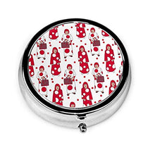 Yayoi Kusama - Contenitore rotondo per pillole con 3 scomparti, in metallo, per medicina e vitamine, per viaggi all'aperto