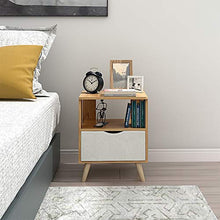 Comodino Legno Comodino impilabile Laterale Fine Comodino Mobili Camera da Letto Nightstand (37X30X44cm) per mobili Camera da Letto (Colore : Beige, Dimensione : 37cmX30cmX44cm)