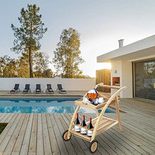 PrimeMatik - Carrello portavivande da Esterno 100 x 81 x 58 cm in Legno di Teak Certificato