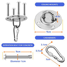 Becoyou Gancio Soffitto, 2 Set Supporto Amaca Gancio Supporto Sacco da Boxe Gancio Sacco da Boxe per Sedia Altalena per Amaca Yoga con Sacco di Sabbia Capacità di Carico 450 kg