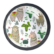 Pianta animale lama 4 PCS Pomelli per Porta, Pomolo per Mobile, Pomelli per Mobili con Viti, Maniglia per Armadietto, Pomelli per Porta, Pomelli per Cassetti per Porta, Armadio, Cassetto e Credenza