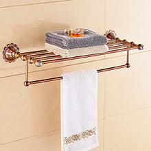 MGWA Retro scaffale Bagno/scaffale del Bagno dell'hotel del Bagno della casa del Bagno Perforato di Rame Arrotondato Grassetto del Diamante di Singolo Strato