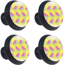 Modello di anguria giallo Pomelli per Porta Set di 4 Pomelli per Mobili Manopole per Cassetti Cucina Armadio Vetro