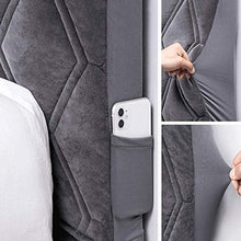 Fodera per Testiera del Letto Coperchio della Testata Letto Super Morbida E Addensata Velluto Cotone Trapuntato Singola Matrimoniale Copertura Decorativa per Protettore dello Schienale,Beige-120cm