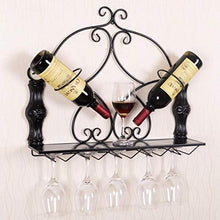 L.BAN Portabottiglie in Metallo Creativo - Portabottiglie per Vino da Parete per la casa Portabottiglie per Vino Rosso Moda Soggiorno Decorazione da Parete Scaffale per Bottiglie di Vino Espositor