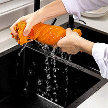 Sxgyubt Home Asciugamani Coral Velluto Ricamato Stracci Cucina Assorbimento Acqua Non Perde Panno Lavastoviglie, Maialino blu., One