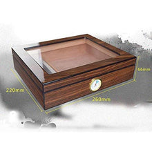 ZLMMY Humidor Humidor for sigari in Quercia con umidificatore e sigari igrometro, Design in Legno Resistente ed Elegante, Interni Funzionali di Fascia Alta Perfetti for 30 sigari