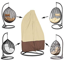 CHEYLIZI Copertura della Sedia Dondolo, Sedie Sospese Coperture Mobili Impermeabili Tessuto Oxford con Fodera in PVC, Sedie Sospese Antipolvere Protettiva Copertina (Single: 115 * 190 cm, Beige)