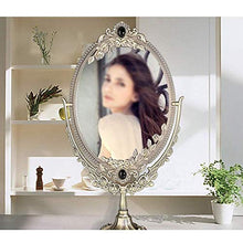Kaper Go. Makeup Mirror, Mirror 360 & DEG;Stand Girevole, Specchio da Tavolo Ovale in Metallo Retro Specchio for Trucco da Tavolo Grande Specchio da Sposa