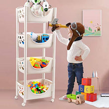 &ripiano di stoccaggio Scaffalature Multifunzionali Cucina Verdura e frutta Cesto portaoggetti Soggiorno camera da letto Giocattolo Abbigliamento Bagno a 4 strati Con ruote Rack di stoccaggio Scaffale