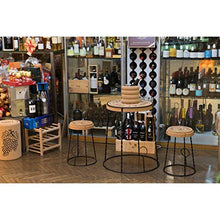 Biosughero - Sgabello Gabbietta, in sughero e metallo a forma di gabbietta champagne - Dimensioni: cm H45 Ø29 Ø35