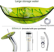 VBARV Toilette in Vetro per Bagno: sopra Il lavabo da appoggio lavabo Art lavabo Combinazione lavabo, con Kit di Installazione per drenaggio Pop-up Rubinetto per Bagno Cromato