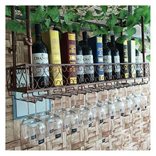 CCFENG Ferro Titolare Arte Calice di Vetro Vino, Appeso portabicchieri, in Stile Europeo a Testa in Giù Bar Vino Rack contatore con Recinzione, cremagliera Appeso, Titolare Bicchiere di Vino