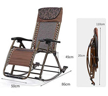 Sywlwxkq Sedia a Dondolo Pieghevole da Esterno con Lettino a Dondolo Regolabile con Cuscino per Giardino, Patio, Supporto per Ponte 200 kg