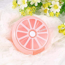 Oumefar Portapillole Rosa Chiaro Mini Contenitore per Pillole Contenitore per medicinali Facile da trasportare Contenitore per medicinali per vitamine con Motivo a Limone