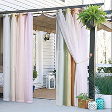 Doppio Strati Esterni Tende a Stella Impermeabile Gommmet Top Fashion Design Tenda Drappo per Il Patio Yard Garden Beach Tende da Esterno (Color : 1, Size : Grommet)
