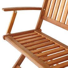 Deuba Panchina Pieghevole da Giardino in Legno di Eucalipto Certificato FSC® Panca 2 Posti Terrazza Esterno