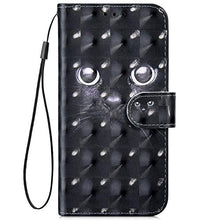 Saceebe Compatibile con Huawei Mate 20 Custodia Pelle Cover a Libro 3D Custodia in Pelle con Cordino Portafoglio Flip Case PU Custodia Pelle Cover Protettivo Bumper Morbido,Occhi Scuri