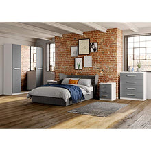 Mobiletto per camera da letto/casa, moderno, lucido, colore: grigio lucido