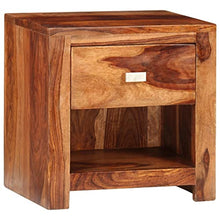 vidaXL Comodino in Legno Massello di Sheesham 1 Cassetto Tavolino Laterale