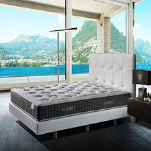 TECNOCOLCHON - Materasso a molle insacchettate di ultima generazione | Tecno Spring Visco 135 x 190 cm e altezza 24 cm | Reversibile Estate-Inverno | Viscoelastico | Tessuto elasticizzato ceramico.