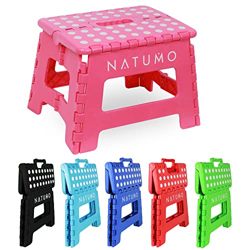 NATUMO® - Sgabello pieghevole di alta qualità, portata 150 kg, per cucina, bagno, giardino, per bambini e adulti