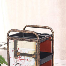 WangQ Carrello for ripiani, in ferro battuto a 4 strati con cassetto retro carrello for tintura for parrucchieri ampio spazio mobile conveniente salone tinture for capelli carrello for salone di belle