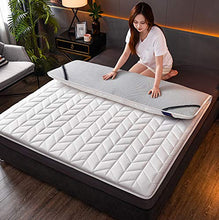 Pieghevole Materasso Tatami Stuoie Bed Ground Materasso Letto Futon Matrimoniale Dormitori Campeggio Lattice + fibra di poliestere Futon Portatile Fodera/White / 90x200cm