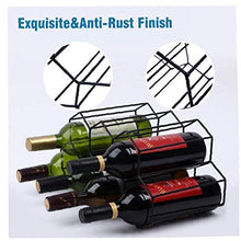 Vino Wine Rack bagagli Holder 7 Bottle Holder Wine Rack Tribuna del risparmiatore dello spazio Protector controsoffitto libero basamento del vino Rack Nero