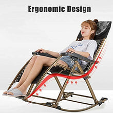 PAKUES-QO Sedia a Dondolo Pieghevole Sedia a Dondolo da Salotto Sedia reclinabile Design ergonomico Tessuto in textilene Comodo e Traspirante