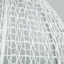 TecTake 800228 - Poltrona Amaca, Sospesa Poltroncina a Dondolo, Poly Rotin Sedia da Giardino - Disponibile in Diversi Colori (Bianco | No. 401775)