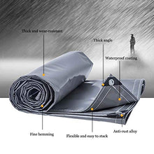 MTYLX Telo Multiuso per Esterni ， Telo, Telo Protettivo Impermeabile Resistente Allo Strappo con Occhielli Copertura Resistente 19 Misure per Mobili da Giardino, Piscina, Auto, Camion 500G / M²,Grigi