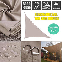 CH-GTJ Tenda A Vela Triangolo Rettangolo, Protezione Raggi UV, Vela Ombreggiante Resistente E Traspirante per Giardino Balcone Terrazza,Cachi,3X3X4.3m