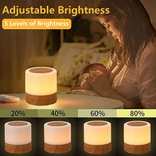 Taipow Luce Notturna Bambini, Mini Lampada da Comodino LED, Dimmerabile Lampada Multicolori con Ricaricabile USB, Telecomando, Controllo Tattile, Funzione Timer, e Colori Cangianti