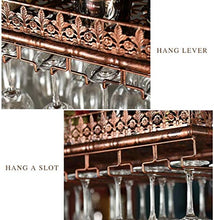 Dongyd Unità Bar scaffali galleggiante Parete Wine Rack, attaccatura del supporto Bicchiere da vino, Mensola cremagliera dell'organizzatore di immagazzinaggio, Rustico Holder Vino, industriali Home Ar